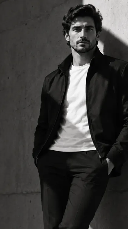 Blanco y negro editorial · Hombre