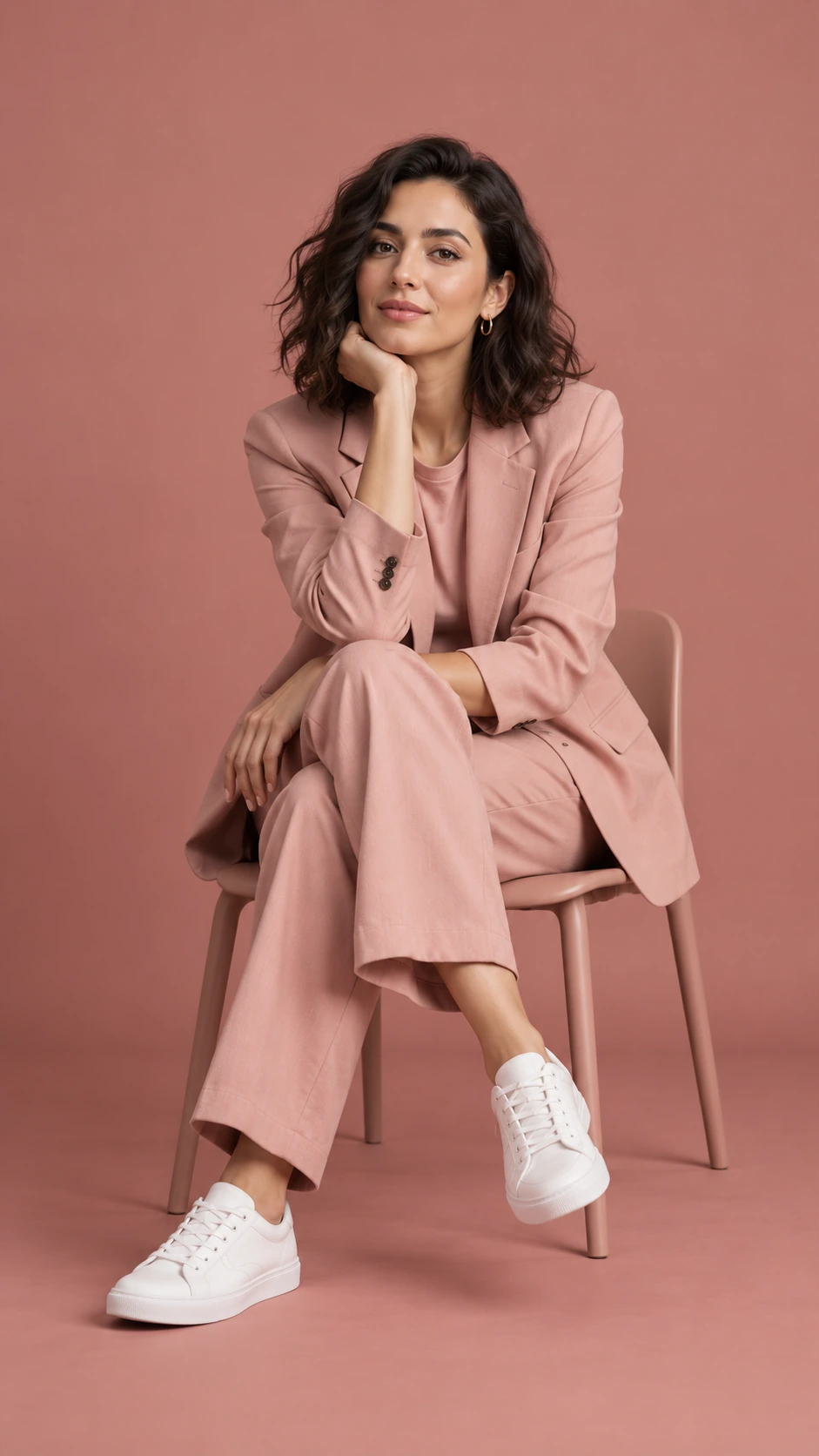Rosa empolvado · Mujer