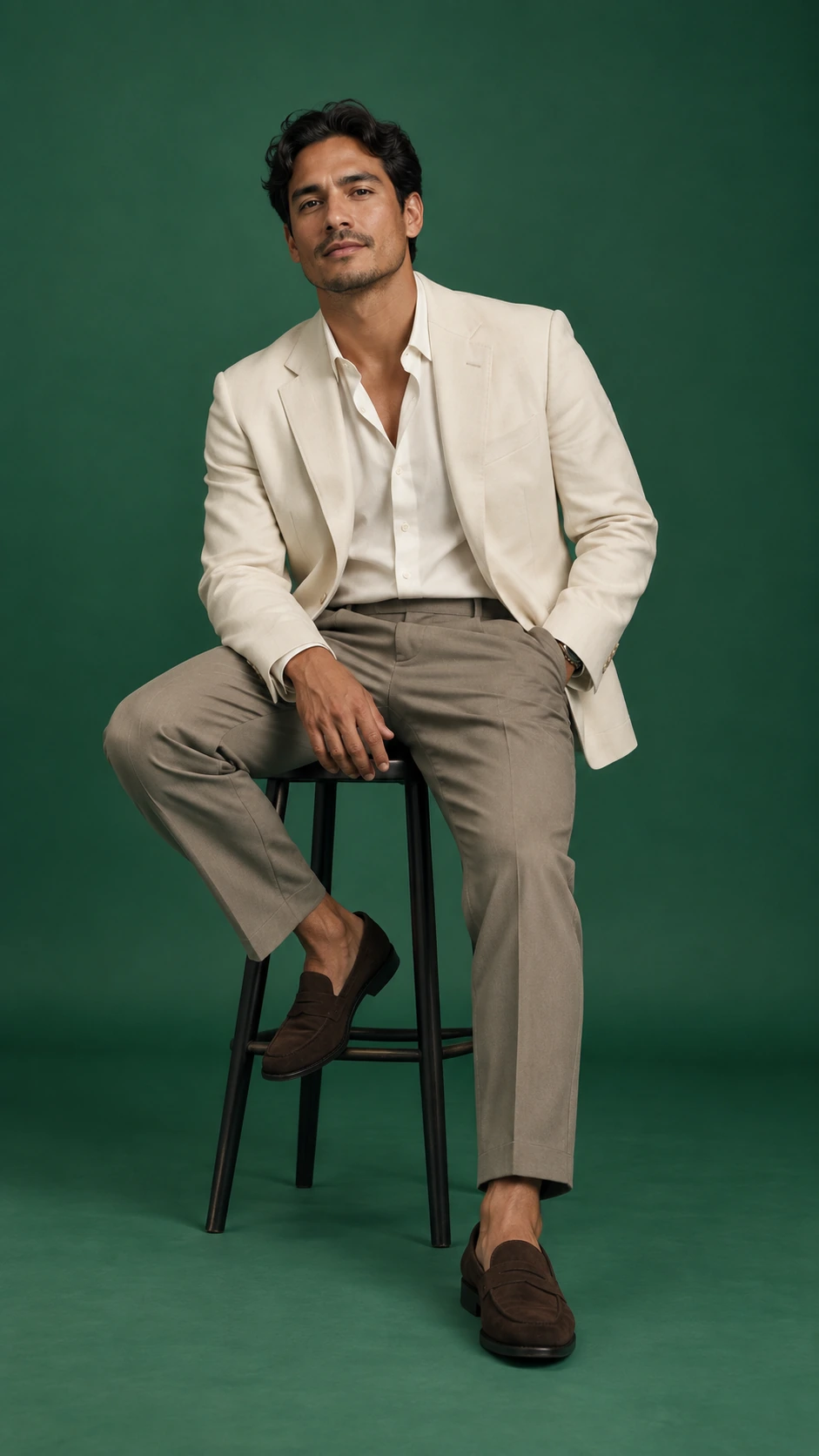 Verde elegante · Hombre