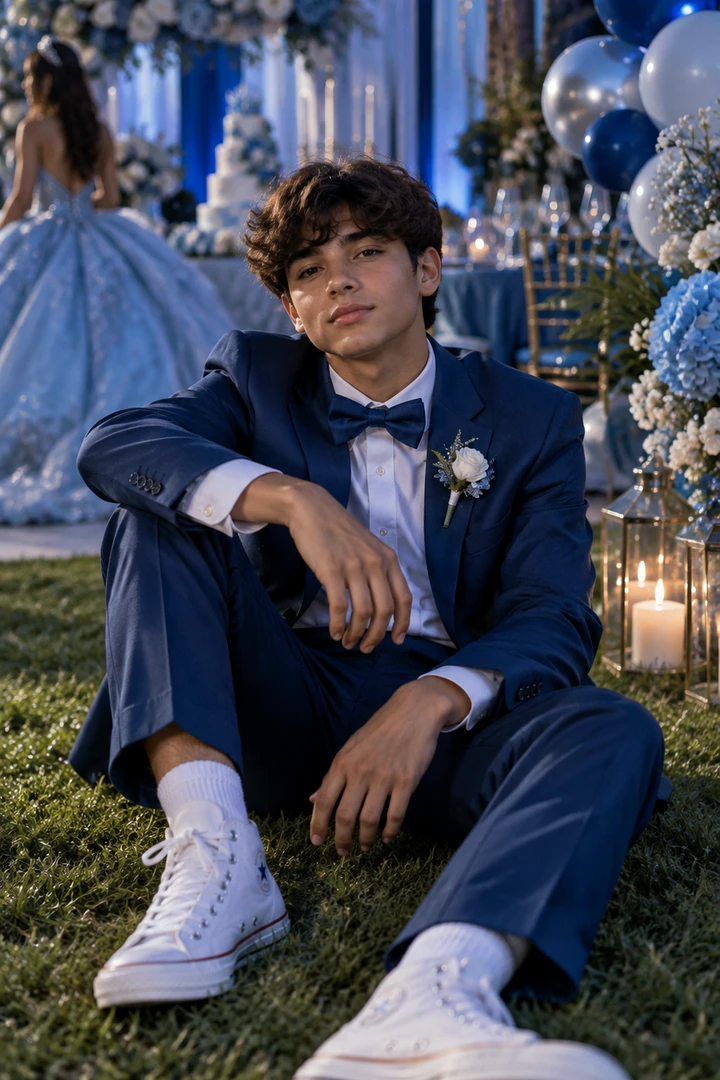 Césped azul · Hombre