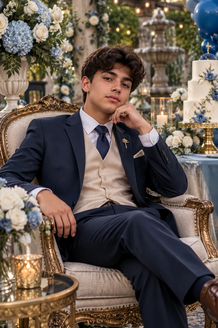 Sillón azul · Hombre