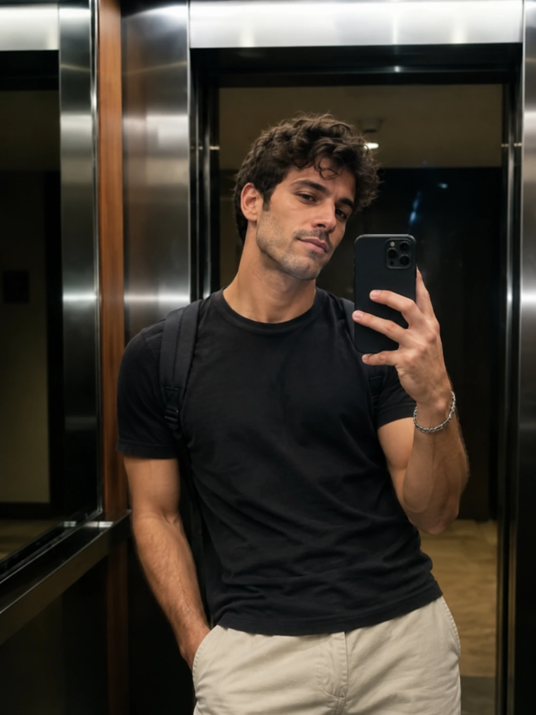 Ascensor urbano · Hombre