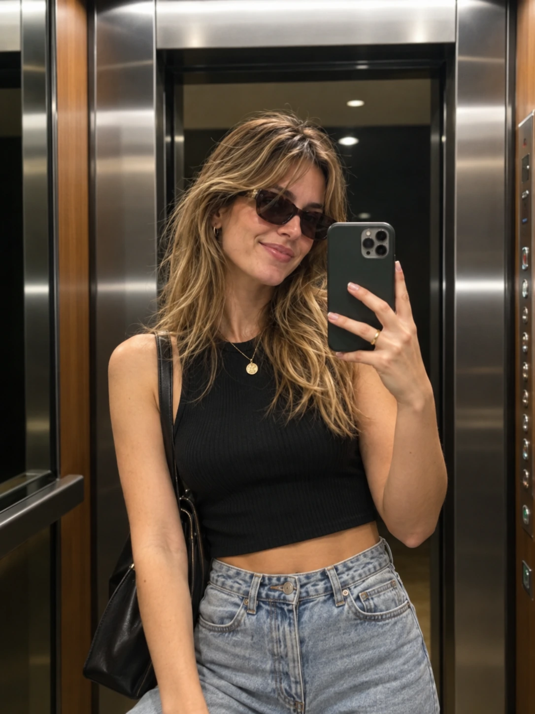 Ascensor urbano · Mujer