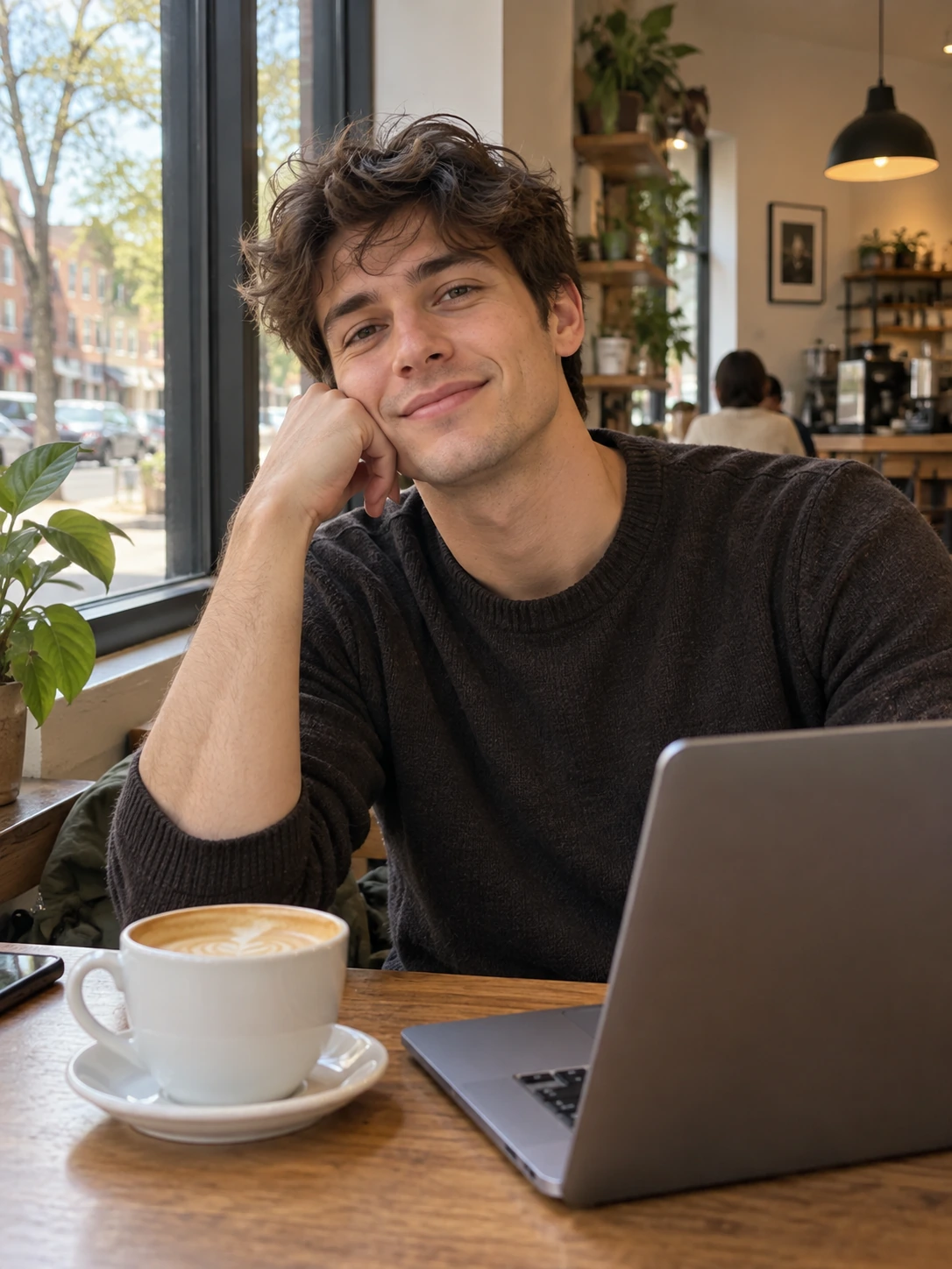 Café acogedor · Hombre