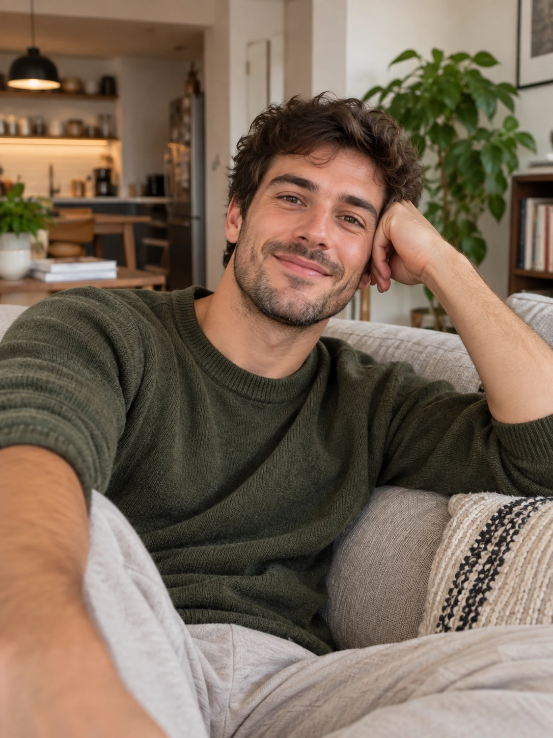 Sala acogedora · Hombre