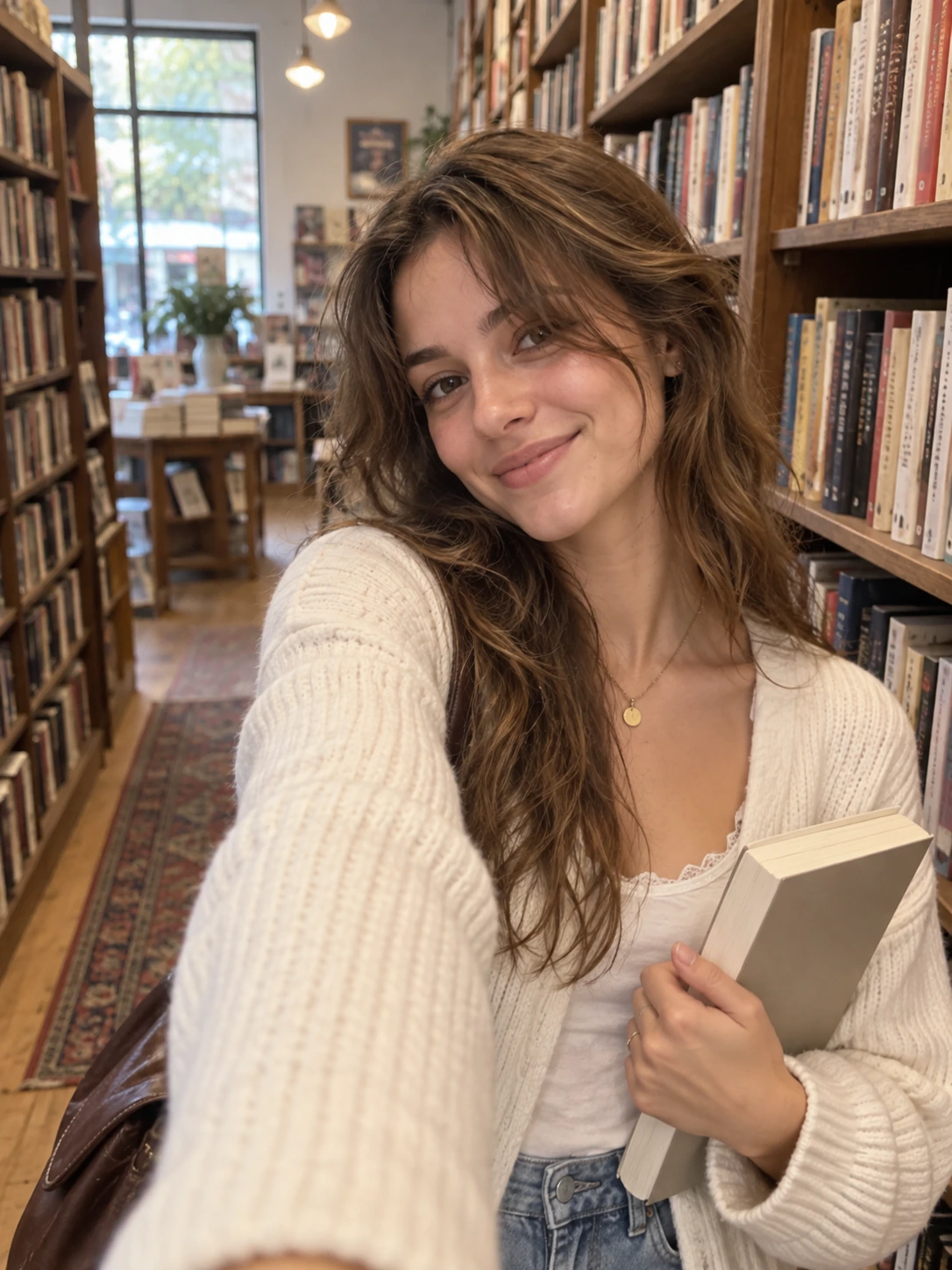Entre libros · Mujer